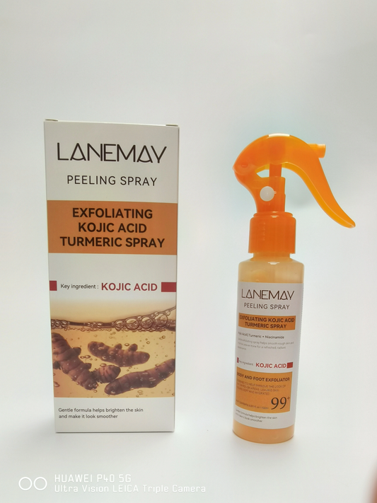 Peel Shot Keratin Care 99%Kojic Acid Turmeric Spray 200ml Pore Clearing Exfoliating Formula Skin Repair Scrub
