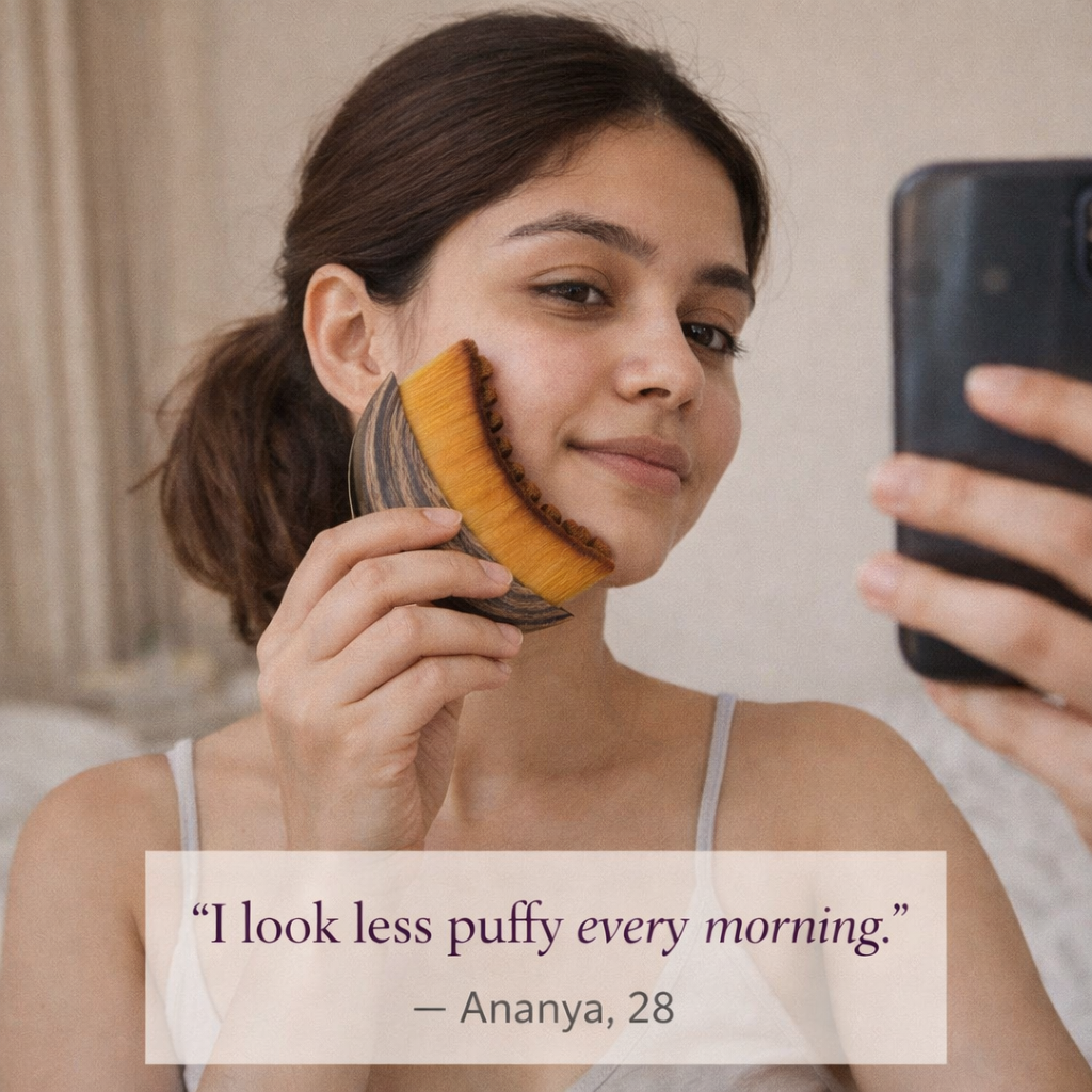 Daily De-Puff Brush by Olyra